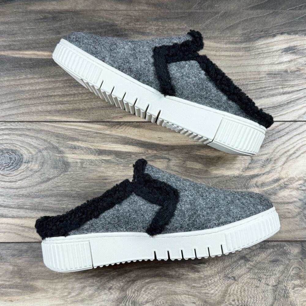 NIB SOUL Naturalizer 8.5W Truly Cozy Faux Fur Lined Comfort Sneaker Clog Grey - Picture 7 of 11